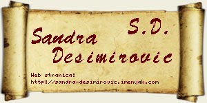 Sandra Desimirović vizit kartica